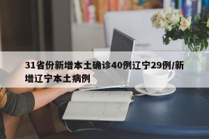 31省份新增本土确诊40例辽宁29例/新增辽宁本土病例